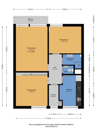 Floorplan - De Clinge 14, 1401 EV Bussum